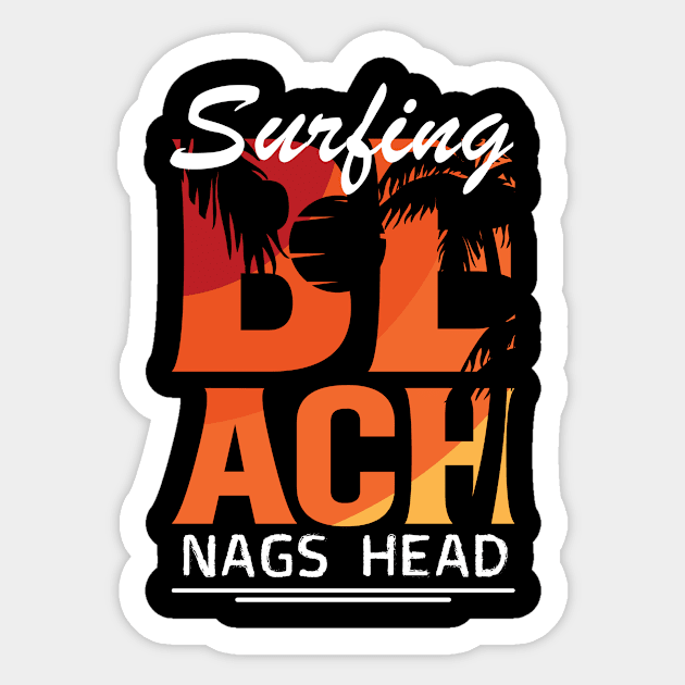 Surfing in Nags Head, USA Sticker by ArtDesignDE